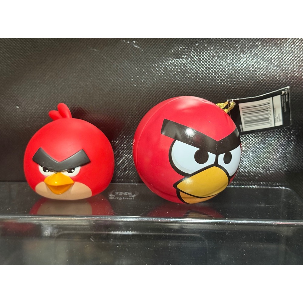 Angry Birds Red Bird Figure and Stress Ball Ornament Set Rovio Collectibles